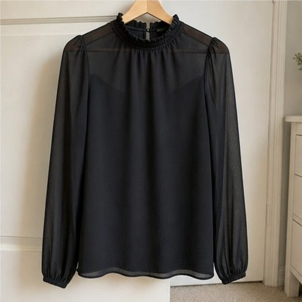 Emerald Tie Neck Blouse